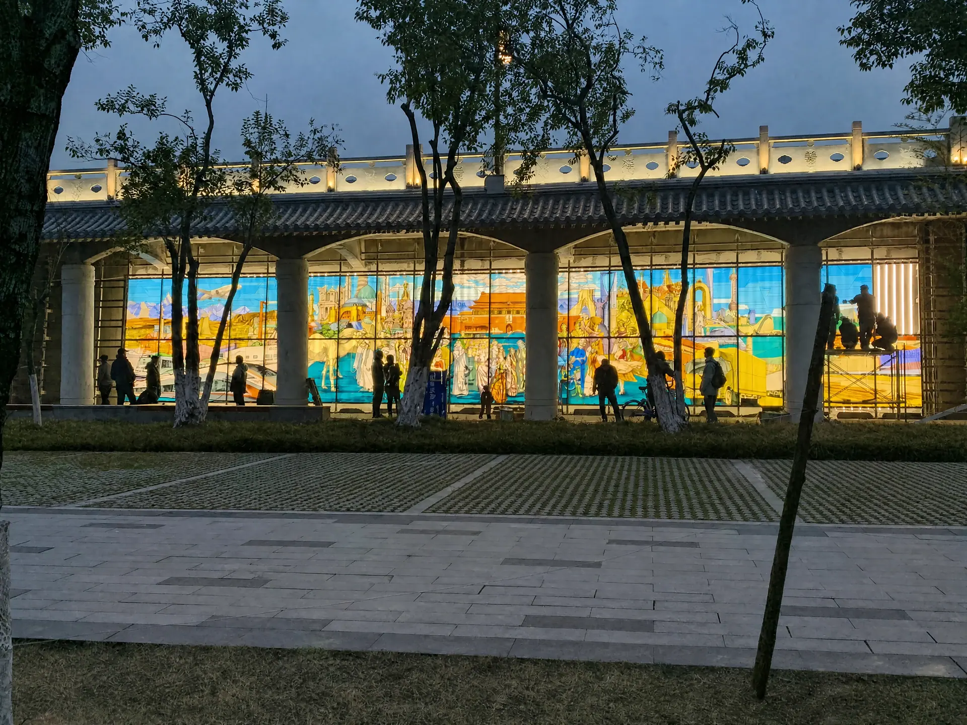 Changde Wandbild — Seidenstraße — Changde, China