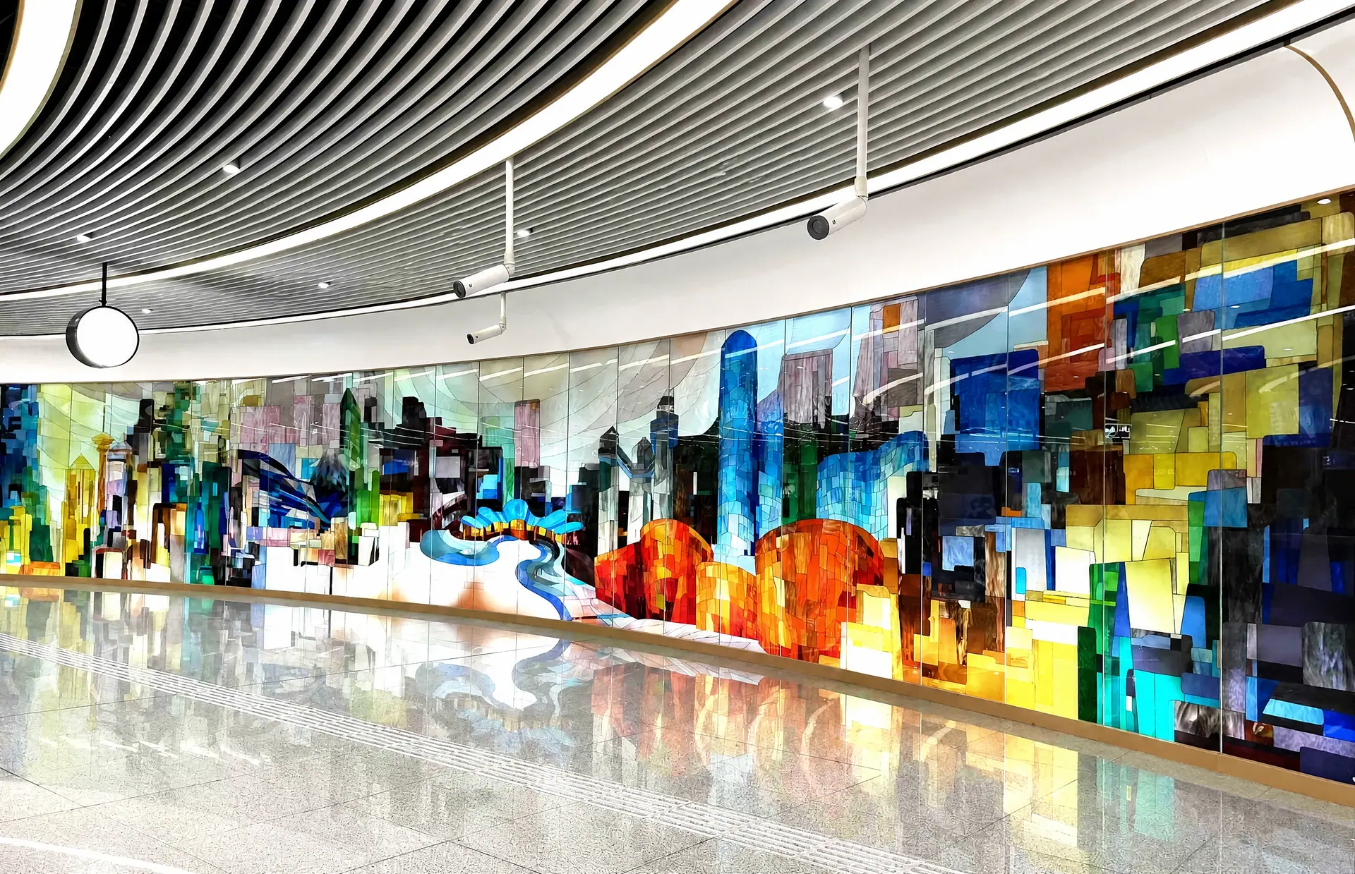 Metro Nantong — Kunstwand — Nantong, China
