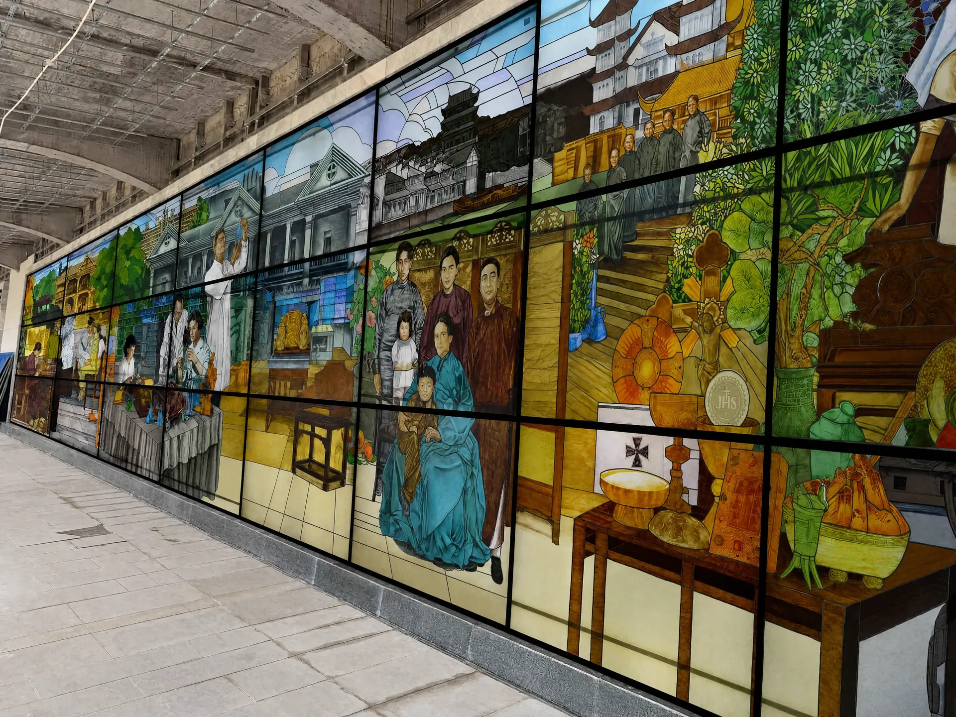Changde Wandbild — Heilende Hände — Changde, China