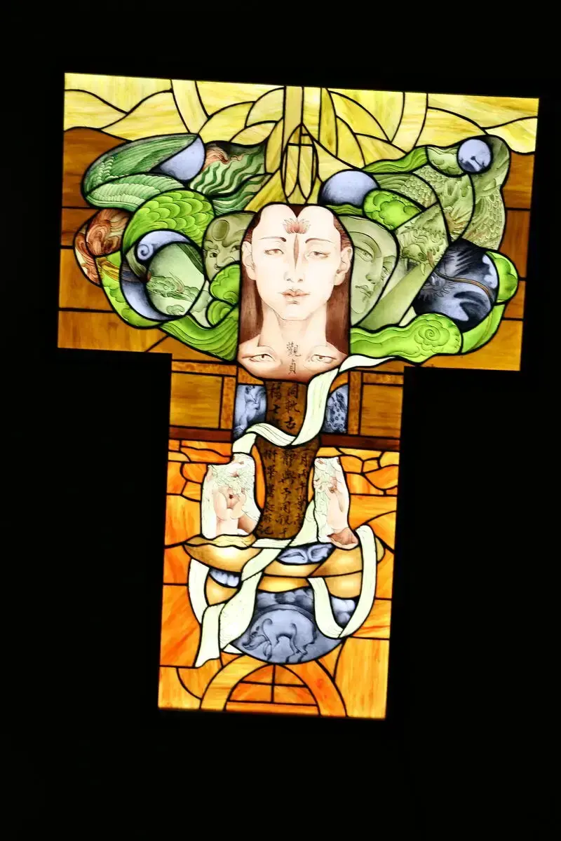 《观贞之治》2021 · 彩绘玻璃镶嵌 70×94cm